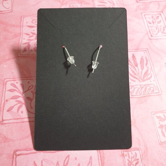 Trans Pride Flag Chain Link Drop Earrings Baby Reveal Pink Blue Dangle Women - Picture 4 of 4